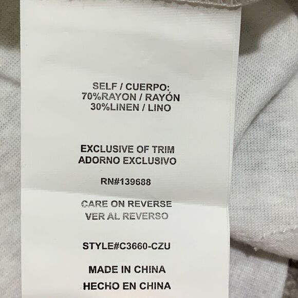 Brand New Coco + Jaimeson Women's XL The Great American Linen Blend Blouse Top - Picture 3 of 7